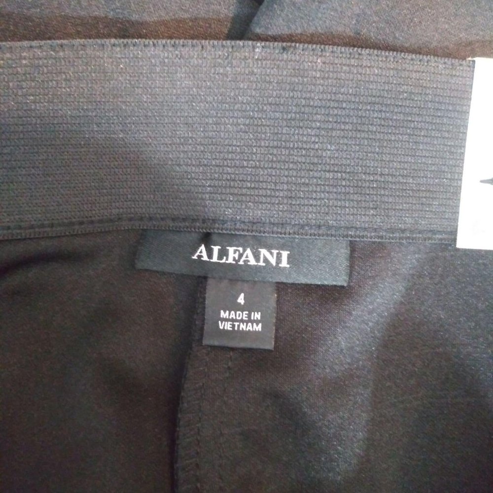 Alfani Ruffle Hem Slim Leg Ankle Pants Black - Picture 6 of 11